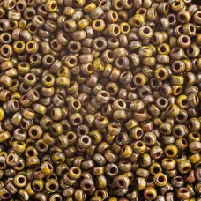 Opaque Dark Yellow Picasso, Colour-4519, Miyuki 11/0, 22g