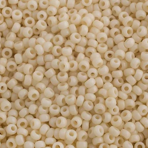 Miyuki Size 11 Seed Beads, Opaque Dark Cream, Colour 0492, 22g Approx. Miyuki Size 11 Seed Beads, Opaque Dark Cream, Colour 0492, 22g Approx.