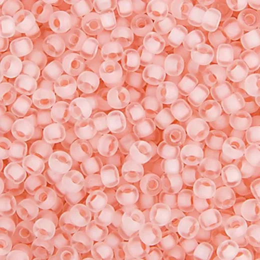 Crystal Baby Pink Lined Semi-frosted Miyuki 11/0 Seed Beads, 250g, Colour 1934 Crystal Baby Pink Lined Semi-frosted Miyuki 11/0 Seed Beads, 250g, Colour 1934