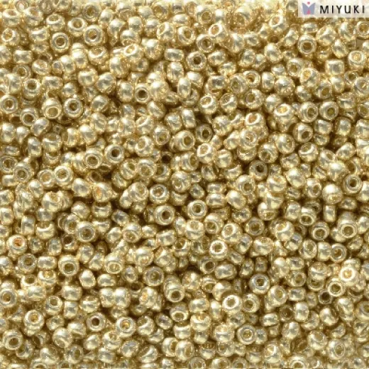 Duracoat Galvanised Pale Gold Miyuki 11/0 Seed Beads, Colour 5101, 22g approx. Duracoat Galvanised Pale Gold Miyuki 11/0 Seed Beads, Colour 5101, 22g approx.