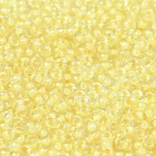 Cream Fancy Lined Size 11/0 Miyuki Seed beads, Colour 2215, 22g approx.