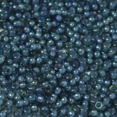 Teal Dark Blue Fancy Lined Size 11/0 Miyuki Seed beads, Colour 2256, 22g approx.
