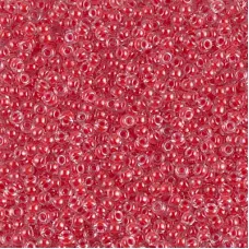 Dark Coral Lined Crystal Miyuki Size 8/0 seed beads, Colour 226, 22gm