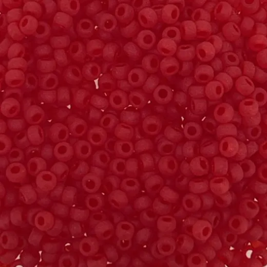 Matte Red Orange Transparent, Miyuki 11/0 Seed Beads, Colour 0140F, 22g Approx Matte Red Orange Transparent, Miyuki 11/0 Seed Beads, Colour 0140F, 22g Approx