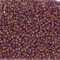 Dark Red Frost Opaque Glazed Rainbow, Colour 4696, Miyuki 11/0, 22g appx.