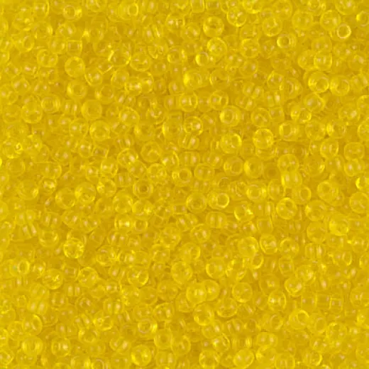 Transparent Yellow, Miyuki 11/0 Seed Beads, Colour 0136, 22g Approx.