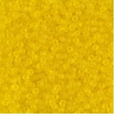 Transparent Yellow Matte, Miyuki 11/0 Seed Beads, Colour 0136F, 22g Approx.