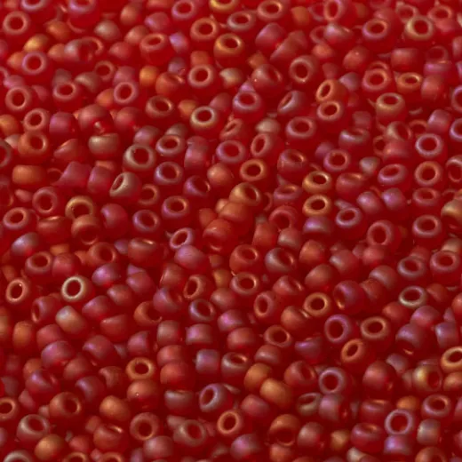 Light Red AB Matte, Miyuki 11/0 Seed Beads, Colour 0140FR, 22g Approx. Light Red AB Matte, Miyuki 11/0 Seed Beads, Colour 0140FR, 22g Approx.