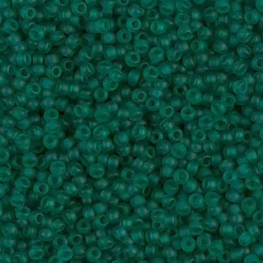 Transparent Emerald Matte, Miyuki 11/0 Seed Beads, Colour 0147F, 22g Approx.