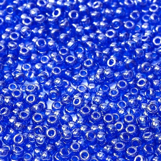 Miyuki Size 11, Transparent Cobalt Luster, Colour 0176, 22g Approx. Miyuki Size 11, Transparent Cobalt Luster, Colour 0176, 22g Approx.