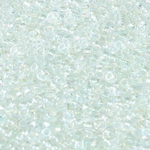 Translucent mint Miyuki 11/0 seed beads, Colour 0262, 22g approx. Translucent mint Miyuki 11/0 seed beads, Colour 0262, 22g approx.