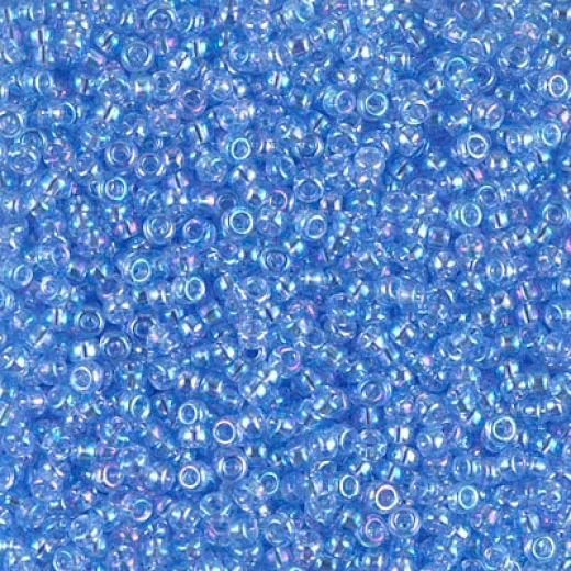 Miyuki Size 11 Seed Beads, Pale Sapphire AB, Colour 0299, 22g Approx. Miyuki Size 11 Seed Beads, Pale Sapphire AB, Colour 0299, 22g Approx.