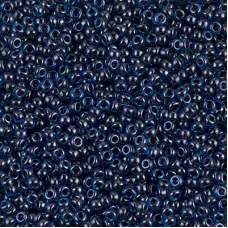 Ruby lined capri blue luster Miyuki 11/0 seed beads, Colour 0358,  22g approx.