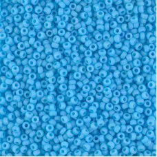 Miyuki Size 11 Seed Beads, Turquoise Blue Opaque Matte, Colour 0413F, 22g Approx...