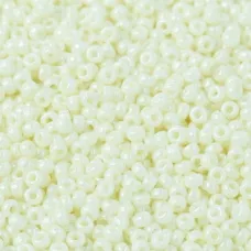 Opaque Eggshell Ceylon Miyuki 11/0 seed beads, Colour 0421,  22g approx.