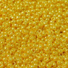 Dark yellow opaque luster Miyuki 11/0 seed beads, Colour 0422D,  22g approx.