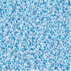 Opaque Light Blue Luster Miyuki Size 11 Seed Beads, Colour 0433, 22g Approx.