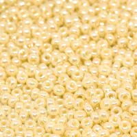 Opaque pearl cream ceylon luster Miyuki 11/0 seed beads, Colour 0441,  22g approx.