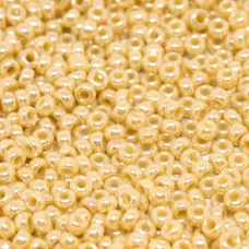 Opaque pearl dark cream ceylon luster Miyuki 11/0 seed beads, Colour 0442,  22g ...