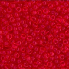 Transparent Semi Matte Red Orange, Miyuki 11/0 Seed Beads, Colour 0140SF, 22g Ap...