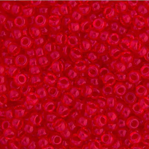 Transparent Semi Matte Red Orange, Miyuki 11/0 Seed Beads, Colour 0140SF, 22g Approx. Transparent Semi Matte Red Orange, Miyuki 11/0 Seed Beads, Colour 0140SF, 22g Approx.