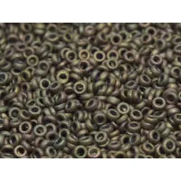Miyuki Matte Metallic Khaki Iris 2.2mm Spacer Beads, colour 2035, approx 4.9g