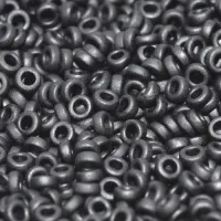 Black Matt Miyuki 2.2mm Spacer Beads, colour 0401F, approx 4.9g