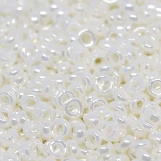 Antique Ivory Pearl Ceylon Miyuki 2.2mm Spacer Beads, colour 0592, approx 4.9g