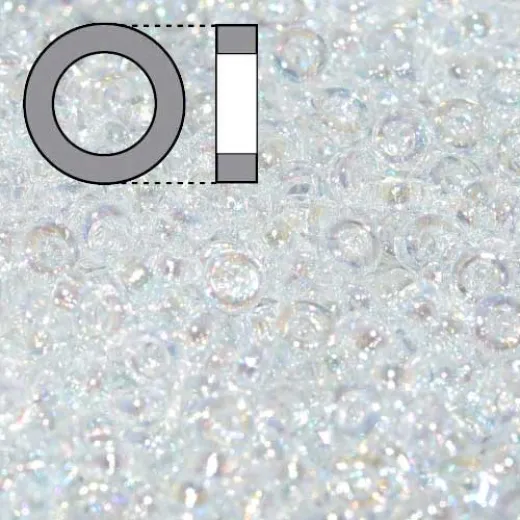 Crystal Miyuki 2.2mm Spacer Beads, colour 0131, approx 4.9g