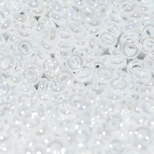 White Pearl Ceylon Miyuki Spacer Beads 3 x 1.3mm, colour 0420, approx 10g White Pearl Ceylon Miyuki Spacer Beads 3 x 1.3mm, colour 0420, approx 10g