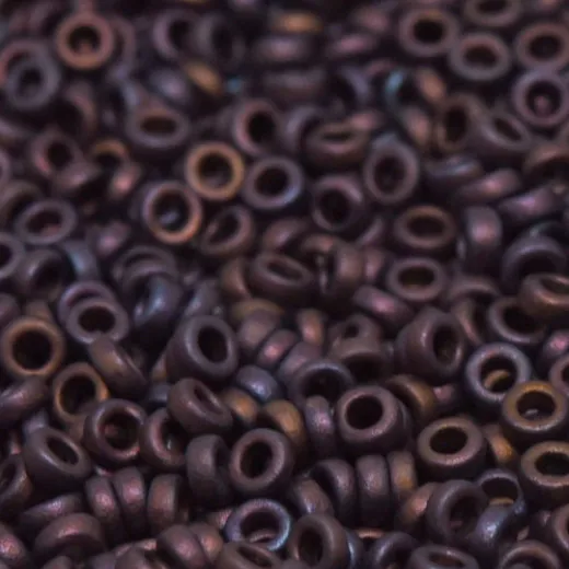 Matte Metallic Copper Miyuki 2.2mm Spacer Beads, colour 2005, approx. 4.9g Matte Metallic Copper Miyuki 2.2mm Spacer Beads, colour 2005, approx. 4.9g