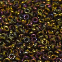 Metallic Gold Iris Miyuki 2.2mm Spacer Beads, colour 0462, approx 4.9g