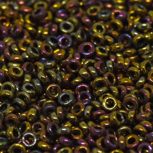 Metallic Gold Iris Miyuki 2.2mm Spacer Beads, colour 0462, approx 4.9g Metallic Gold Iris Miyuki 2.2mm Spacer Beads, colour 0462, approx 4.9g