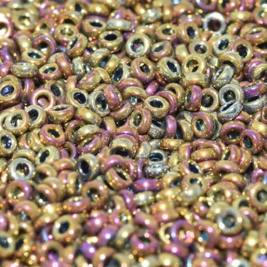 Metallic Purple Gold Iris Miyuki 2.2mm spacer Beads, colour 0188, approx 4.9g