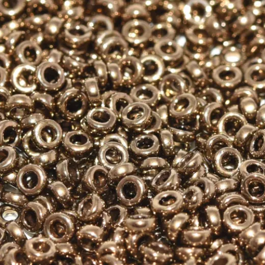 Metallic Bronze Miyuki Spacer Beads 3 x 1.3mm, colour 0457, approx 10g Metallic Bronze Miyuki Spacer Beads 3 x 1.3mm, colour 0457, approx 10g