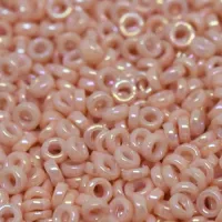 Opaque Salmon Luster Miyuki 2.2mm Spacer Beads, colour 0596, approx. 4.9g