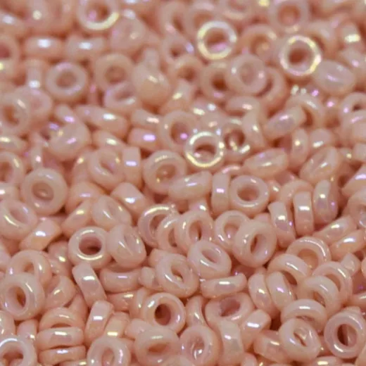 Opaque Salmon Luster Miyuki 2.2mm Spacer Beads, colour 0596, approx. 4.9g Opaque Salmon Luster Miyuki 2.2mm Spacer Beads, colour 0596, approx. 4.9g
