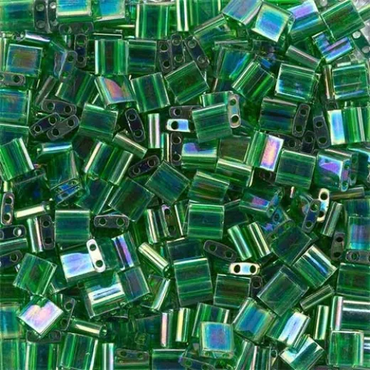 Tila Beads Light Emerald Transparent AB 5.2gm pack - 0179 Tila Beads Light Emerald Transparent AB 5.2gm pack - 0179