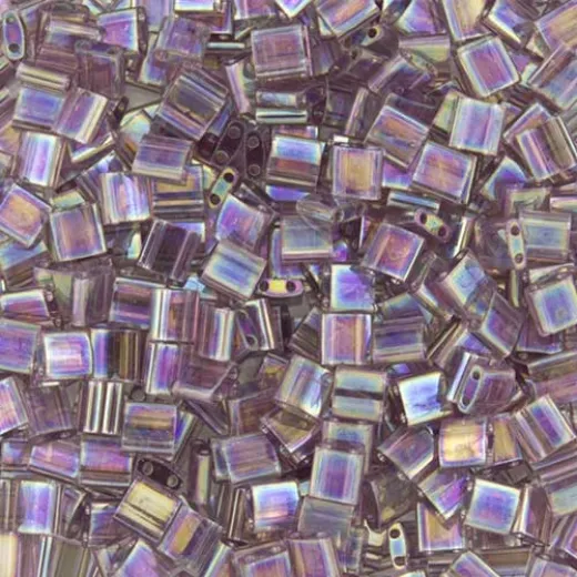 Tila Beads Light Transparent Amethyst AB 5.2gm pack - 0256 Tila Beads Light Transparent Amethyst AB 5.2gm pack - 0256