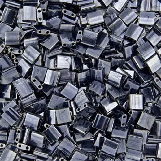 Tila Beads Light Gunmetal Opaque 5.2gm pack - 0464 Tila Beads Light Gunmetal Opaque 5.2gm pack - 0464
