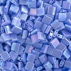 Lapis Blue Opaque AB, Miyuki Tila Beads, Colour 0483, 5.2g approx.