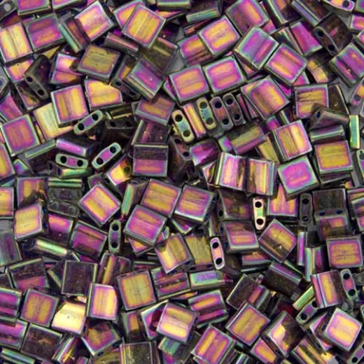 Tila Beads Plum Gold Luster AB 5.2gm pack -1893 Tila Beads Plum Gold Luster AB 5.2gm pack -1893