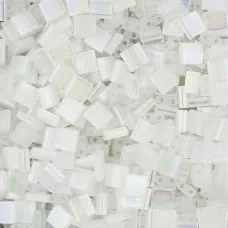 Bulk Bag Tila Beads Silk White Transparent AB 50g - 2549