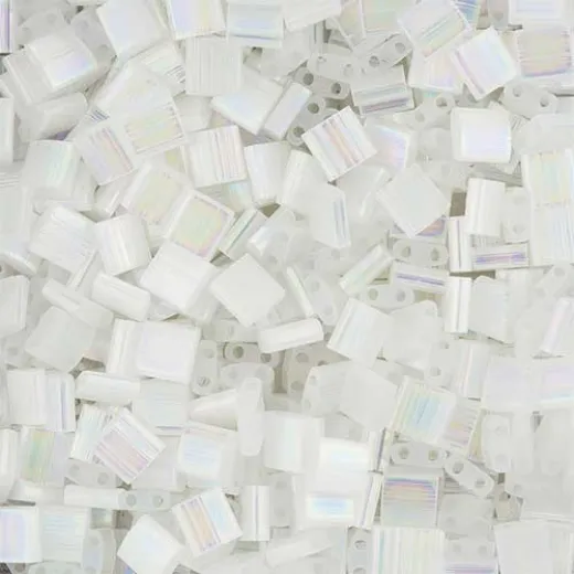 Bulk Bag Tila Beads Silk White Transparent AB 50g - 2549