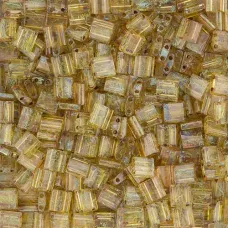 Bulk Bag Light Topaz Brown Picasso Tr. Colour 4501 Miyuki Tila Bead 50g bag