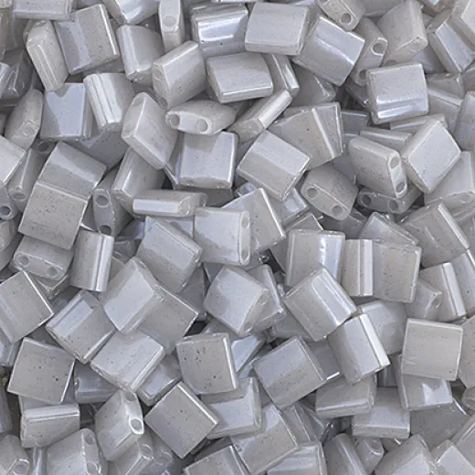 Silver Grey Opaque Luster Colour 0526 Miyuki Tila Bead 5.2g approx. Silver Grey Opaque Luster Colour 0526 Miyuki Tila Bead 5.2g approx.
