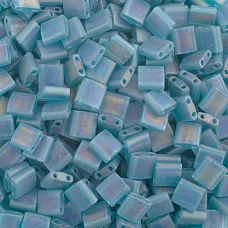 Turquoise Green Tr. AB Matte Colour 2405FR Miyuki Tila Bead 5.2g bag