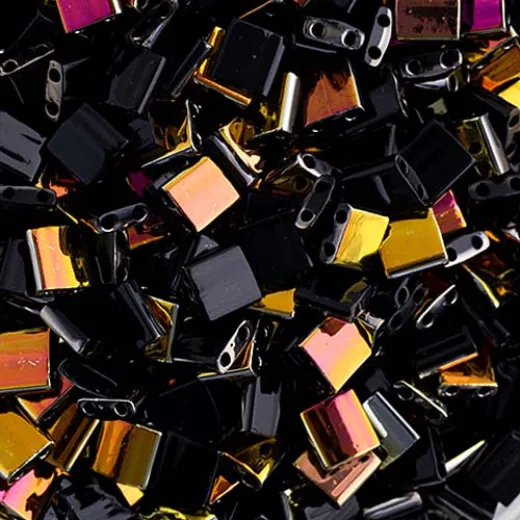Tila Beads Black Opaque Marea 5.2gm pack - 4560 Tila Beads Black Opaque Marea 5.2gm pack - 4560