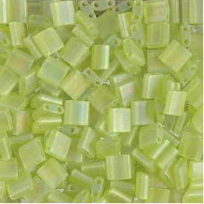 Matte Transparent Chartreuse AB TILA Beads, 5.2g approx. 0143FR