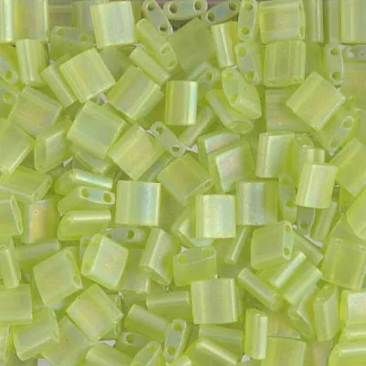 Matte Transparent Chartreuse AB TILA Beads, 5.2g approx. 0143FR
